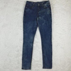 Revolution By Revolt Womens Jeans Skinny Blue Denim Acid Wash Low Rise Juniors 7